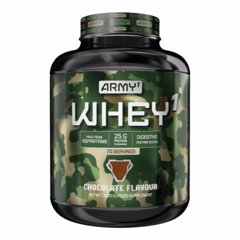 ARMY1 Whey Protein 908 g – proteínový nápoj s vysokým obsahom bielkovín, BCAA a L-glutamínom na ochranu svalov