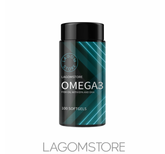 Lagomstore Omega 3 100 kapsúl Lagomstore Omega-3 – kapsuly s rybím olejom, EPA a DHA mastnými kyselinami pre zdravé srdce a mozog