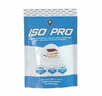 SUPERIOR14 ISO PRO 1000 g SUPERIOR14 ISO PRO 1000 g – prémiový srvátkový izolát s 26 g bielkovín v dávke na rast svalov